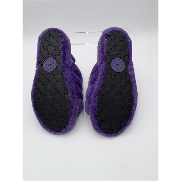 UGG Fluff Yeah  Women's Size 9  Slippers Purple Sandals Fluffy Soft - Picture 8 of 10
